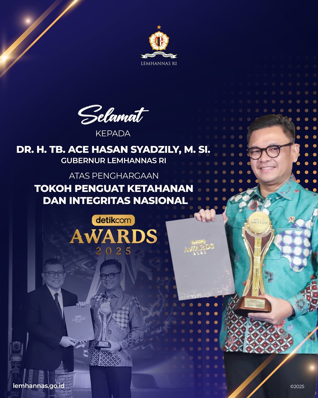 Selamat kepada Dr. H. TB. Ace Hasan Syadzily, M.Si...