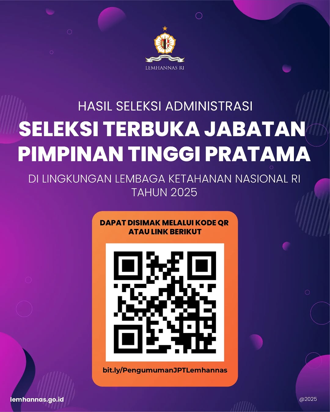 Lemhannas RI mengumumkan nama-nama pelamar calon D...