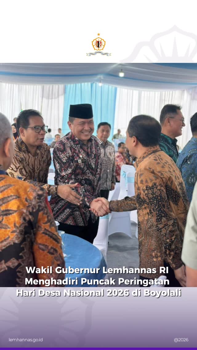 Wakil Gubernur Lemhannas RI Laksdya TNI Edwin, S.H...