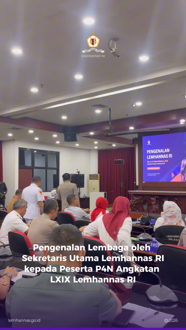 Sekretaris  Utama Lemhannas RI Komjen Pol. Drs. R....