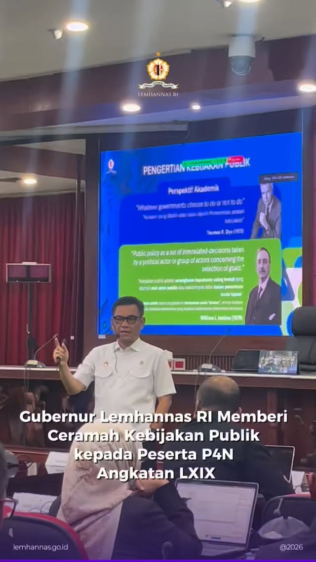 Gubernur Lemhannas RI Dr. H. TB. Ace Hasan Syadzil...