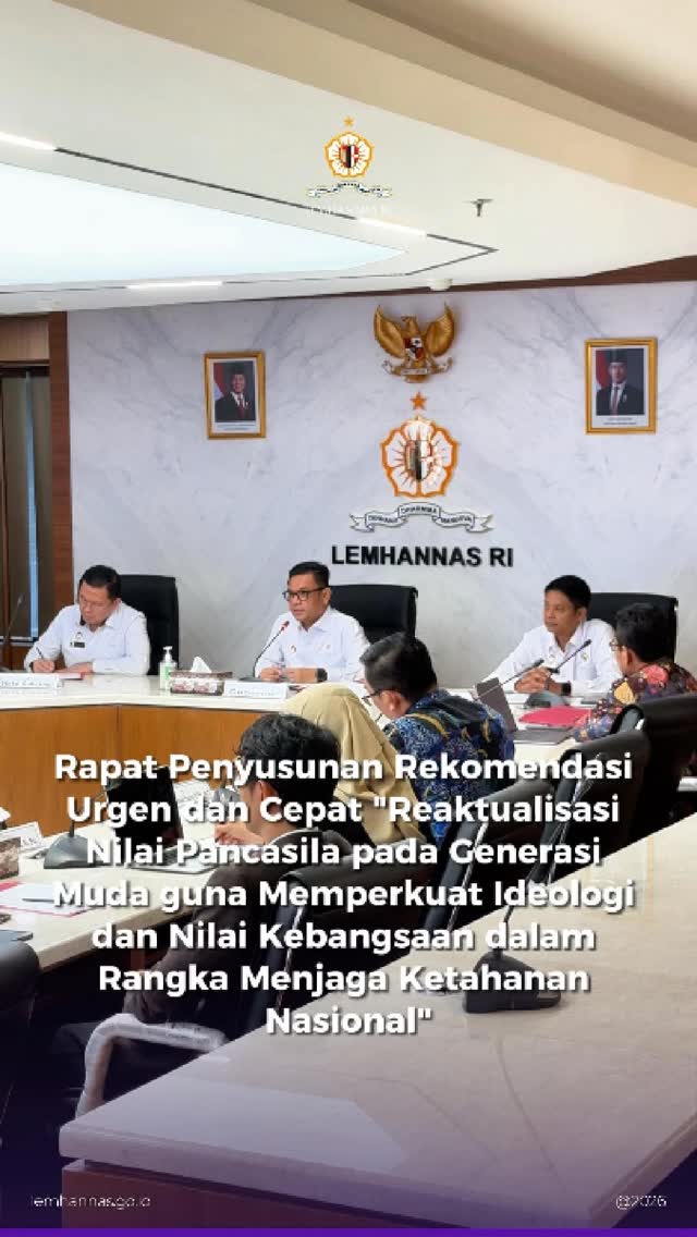 Lemhannas RI hari ini mengadakan pertemuan guna me...