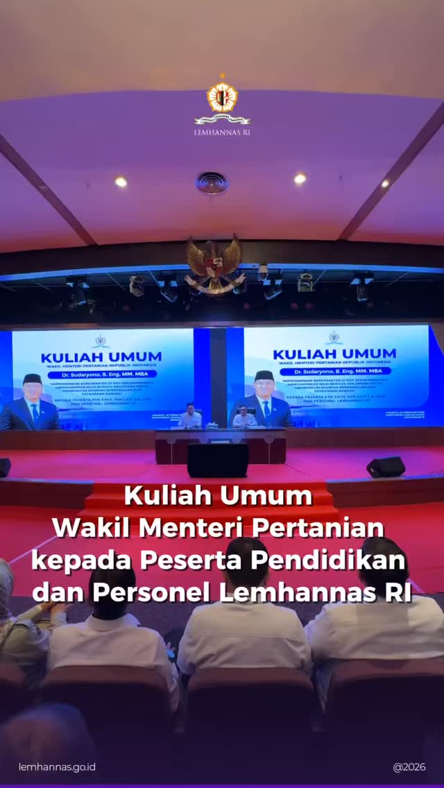 Wakil Menteri Pertanian RI Dr. Sudaryono, B. Eng.,...