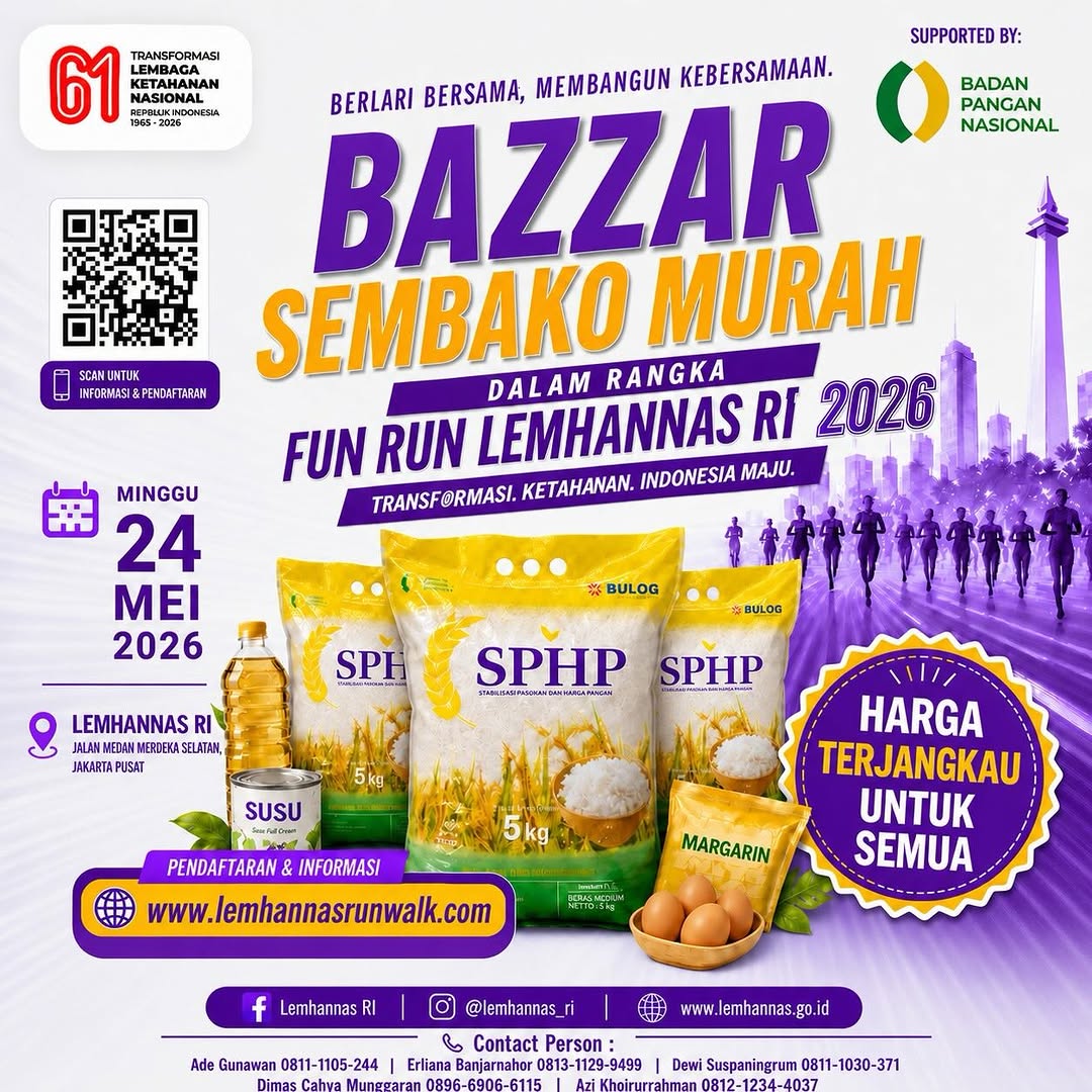 Dalam rangka FUN RUN LEMHANNAS RI 2026, akan disel...