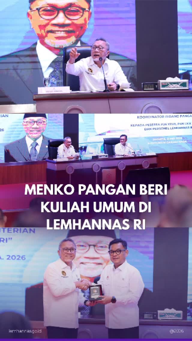 Menteri Koordinator Bidang Pangan Dr. (H.C.) H. Zu...