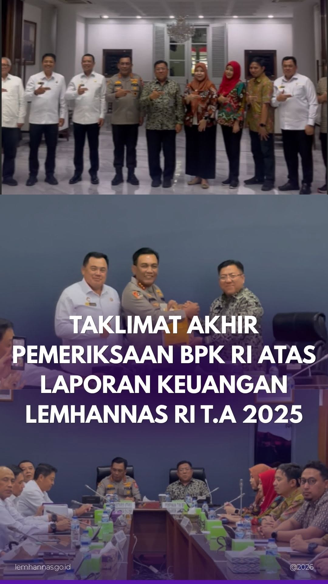 Setelah audit selama 45 hari kerja, Lemhannas RI h...