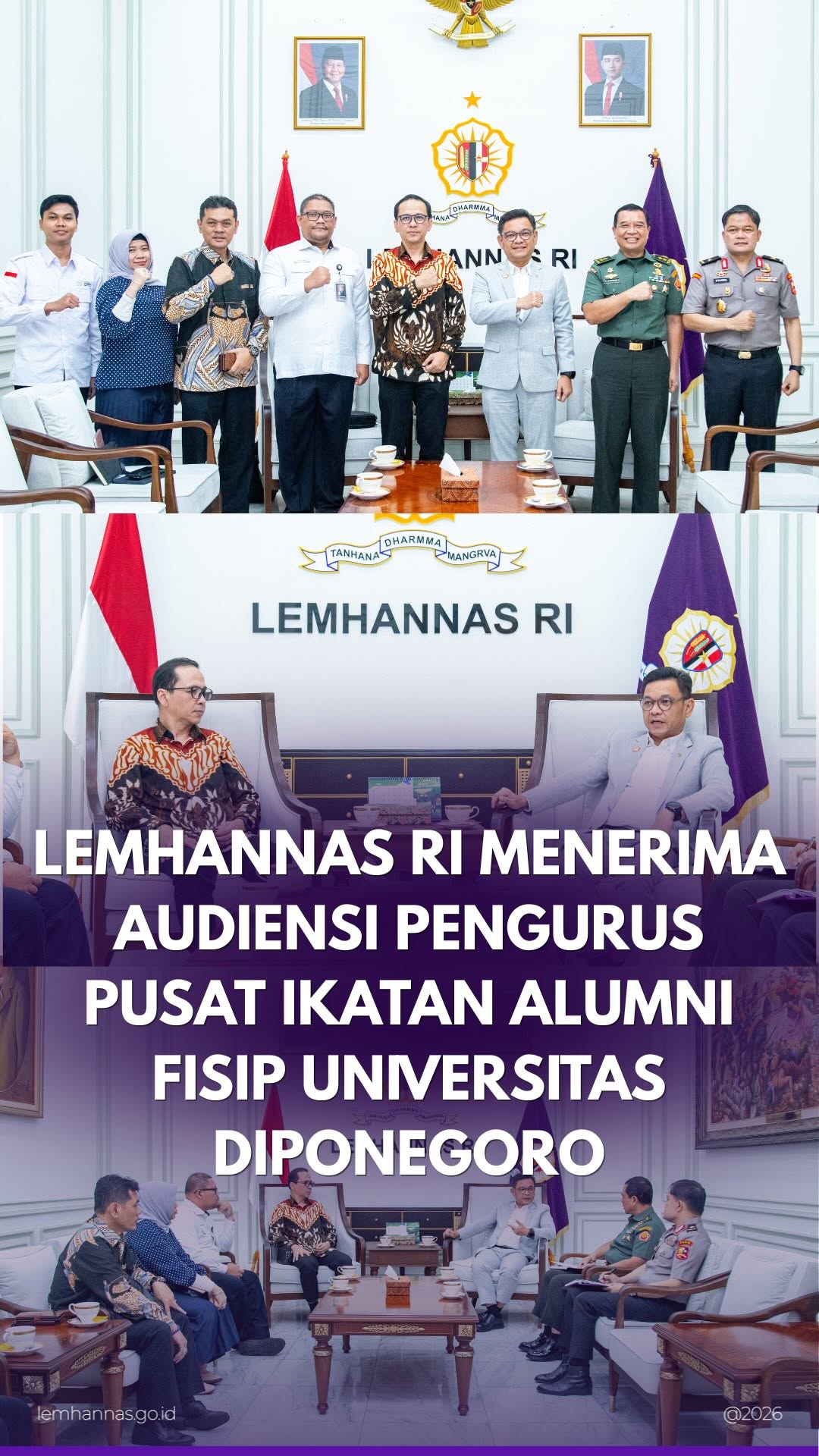 Lemhannas RI menerima kunjungan Pengurus Pusat Ika...