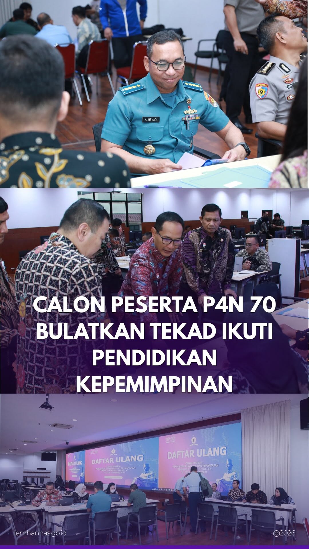 Para calon peserta P4N 70 yang berhasil melewati r...