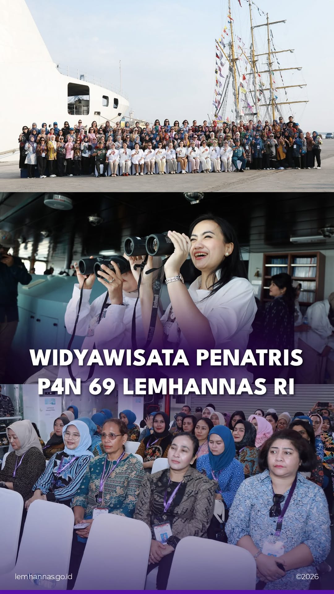 Para peserta istri dan suami peserta P4N 69 mengik...