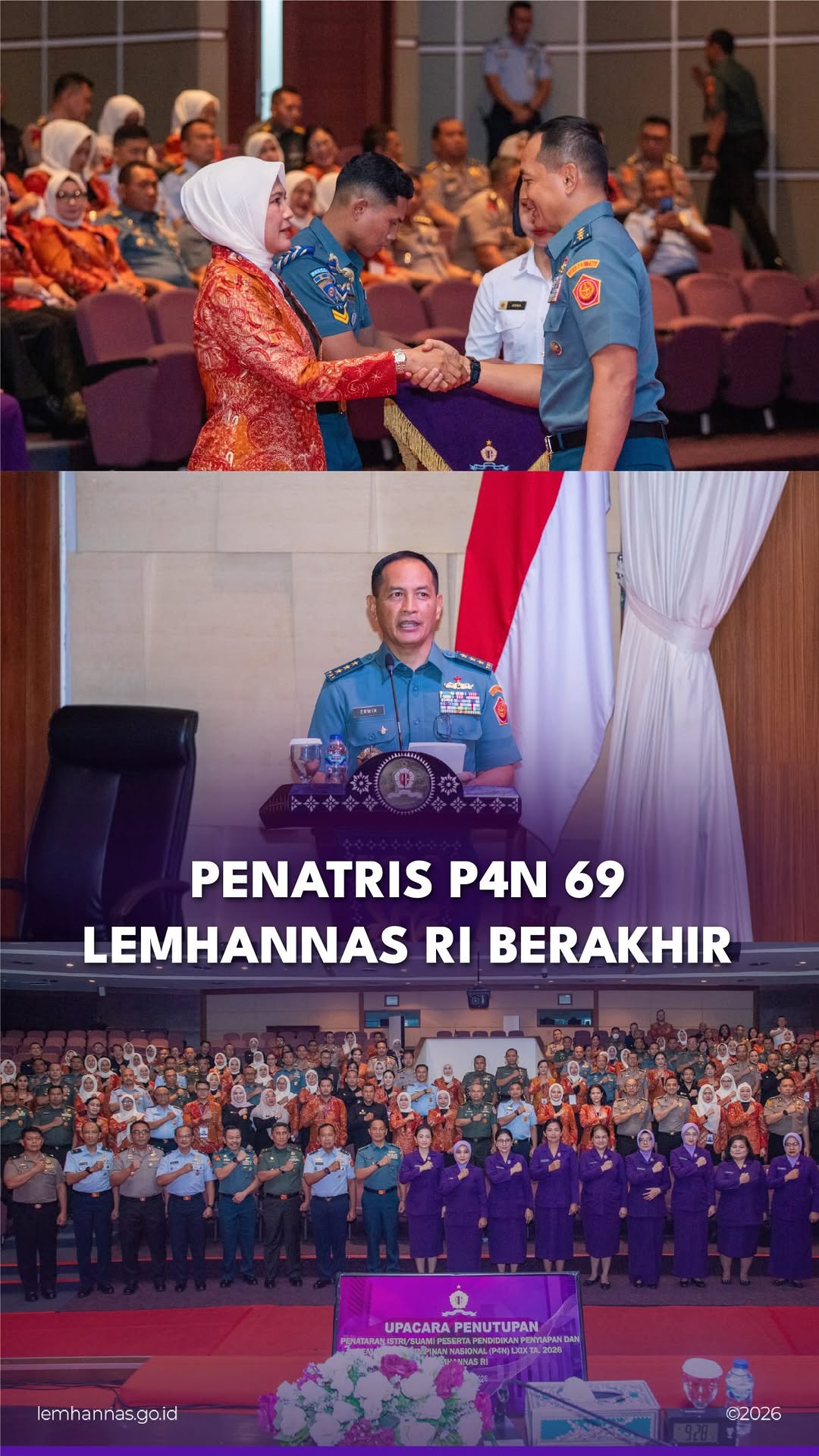 Para istri dan suami peserta P4N 69 telah selesai ...