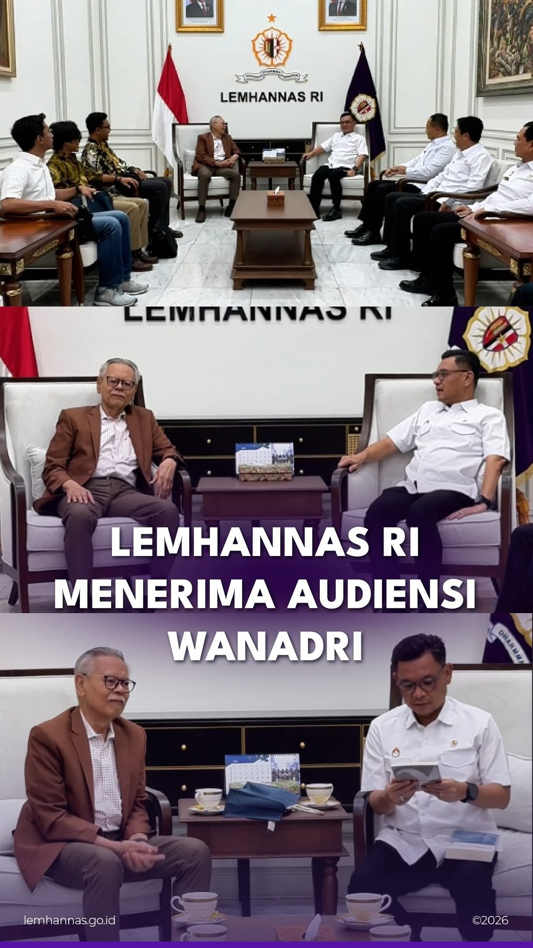 Lemhannas RI sore tadi menerima audiensi Perhimpun...