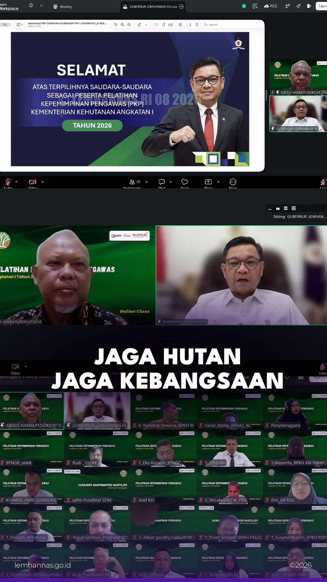 Para peserta pelatihan kepemimpinan pengawas Kemen...