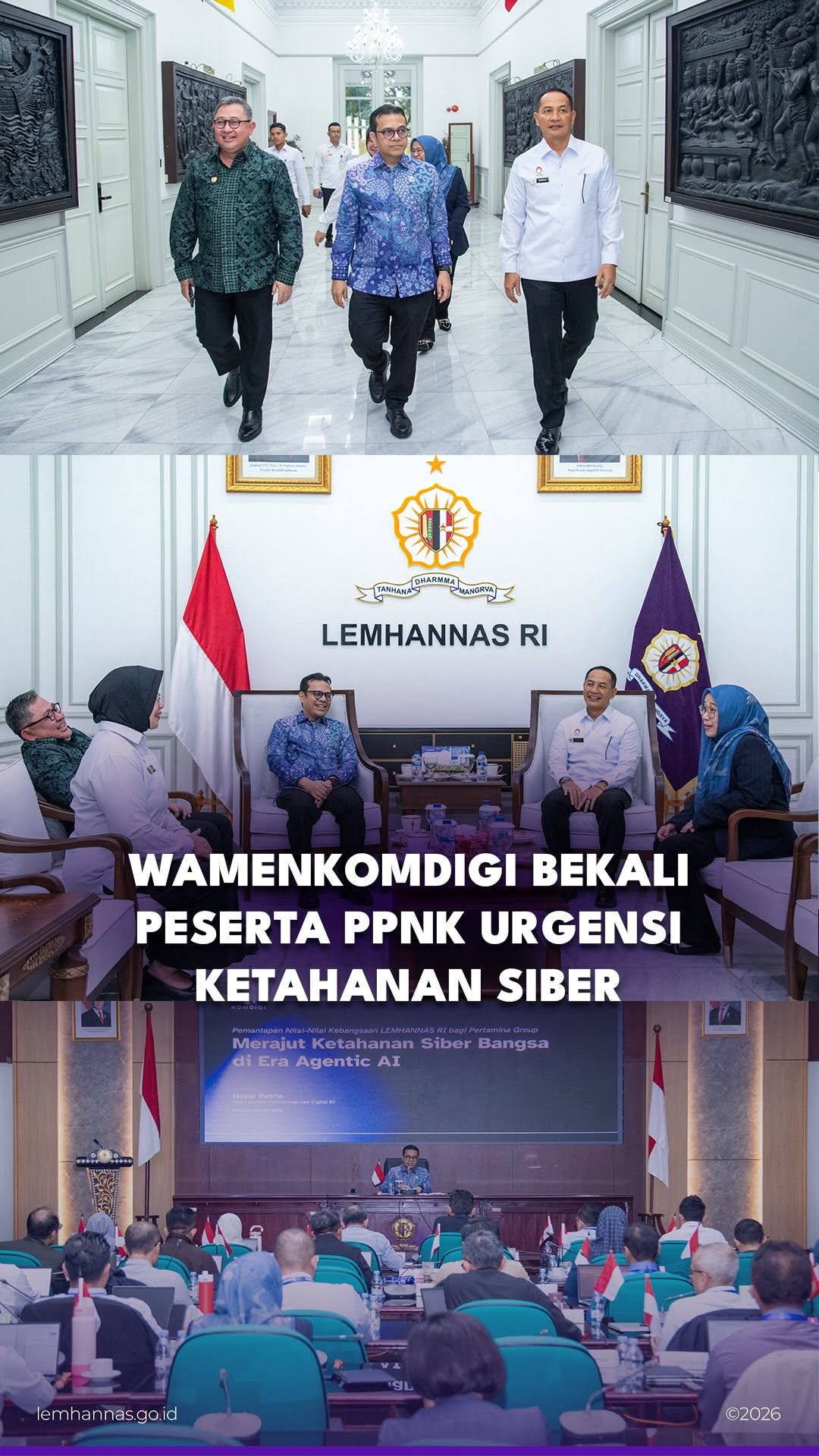 Wamenkomdigi Nezar Patria membekali para pegawai g...