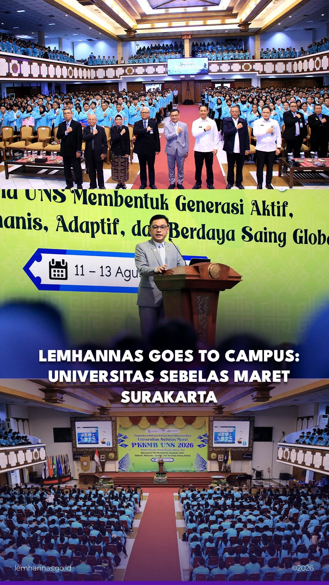 Para mahasiswa baru Universitas Sebelas Maret Sura...