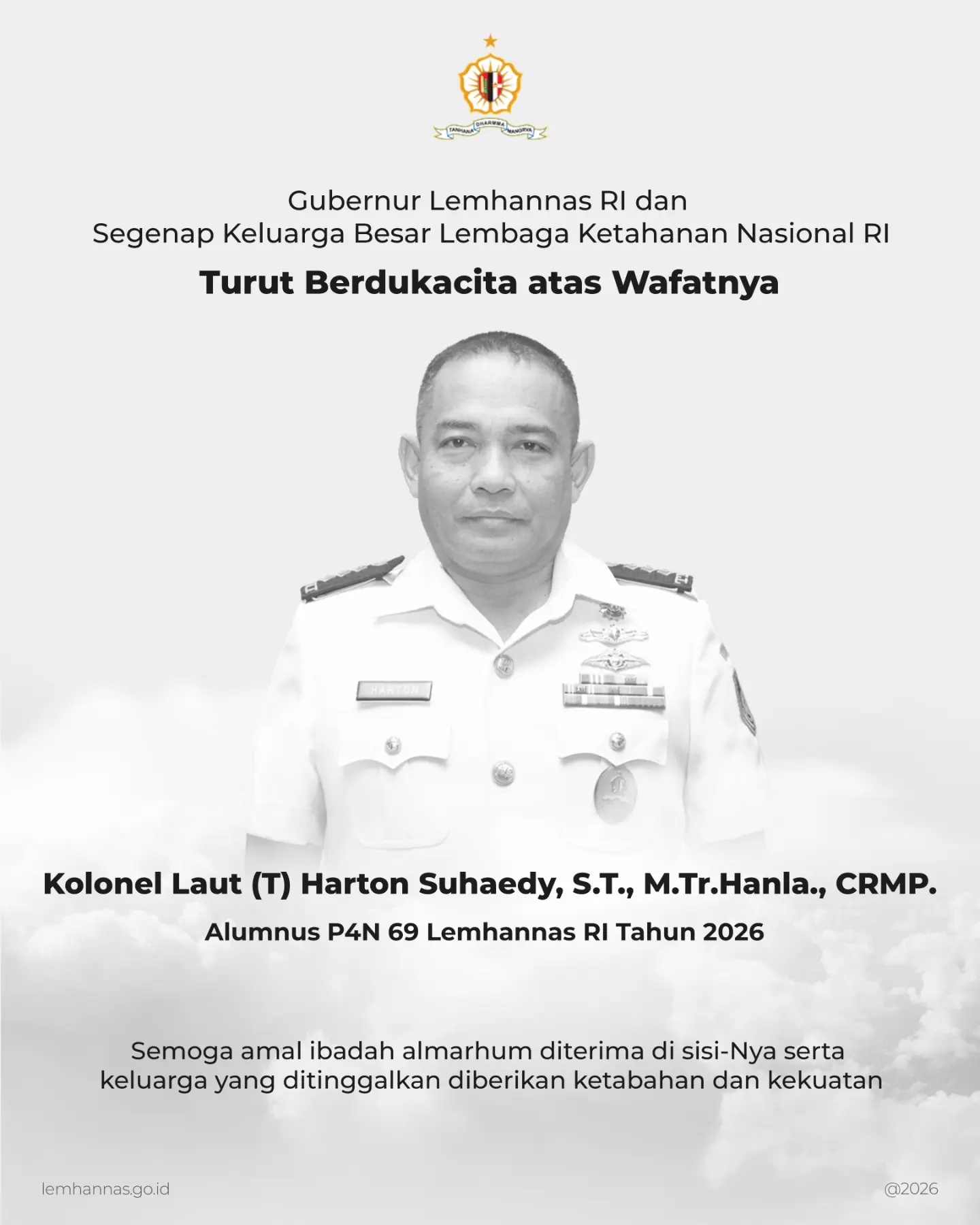 Segenap keluarga besar Lemhannas RI berdukacita at...