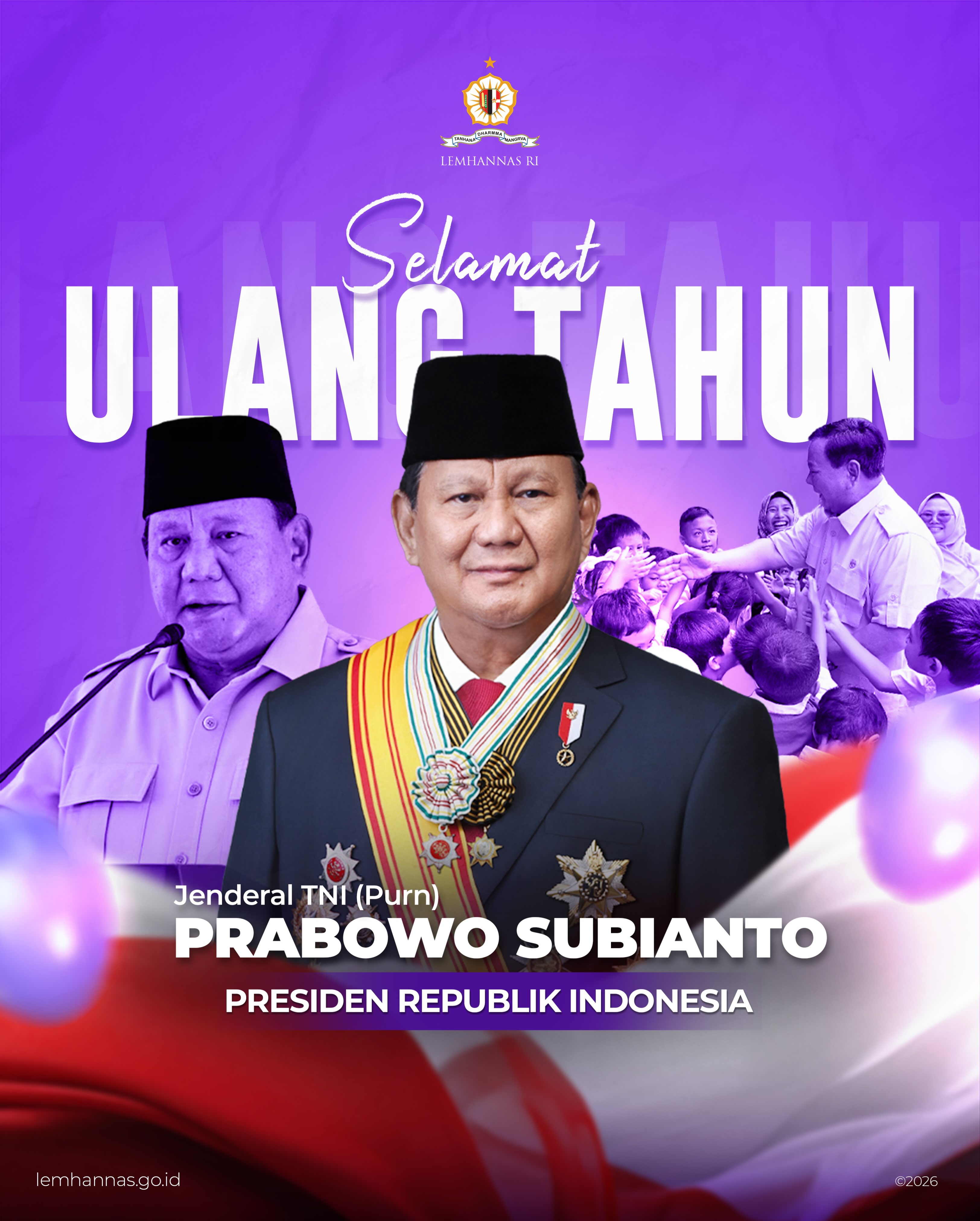 Selamat ulang tahun Presiden Prabowo Subianto.

Se...