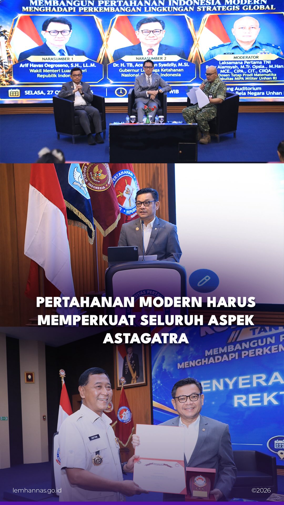 Gubernur Lemhannas RI Dr. H. TB. Ace Hasan Syadzil...